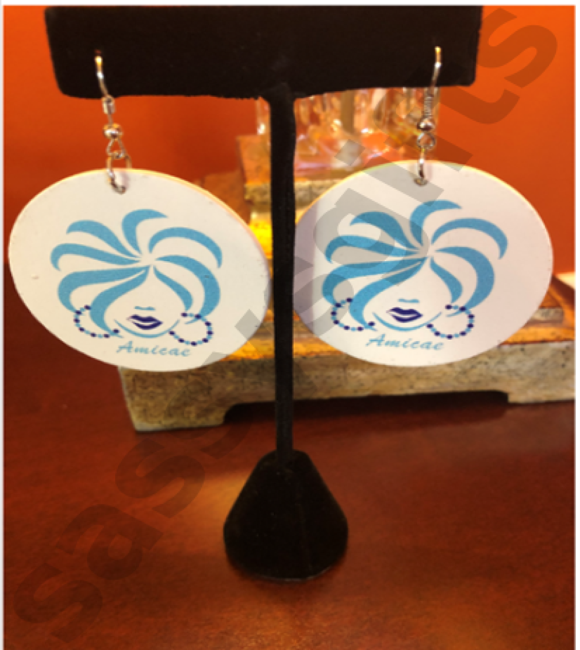 Amicae Glamour Girl Wooden Earrings