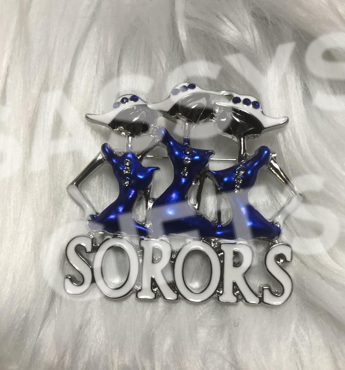Blue and White SORORS Pin - SOLDOUT
