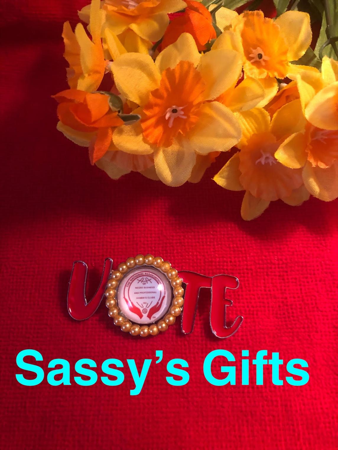 NANBPWC Red Lettering VOTE Pin - SALE