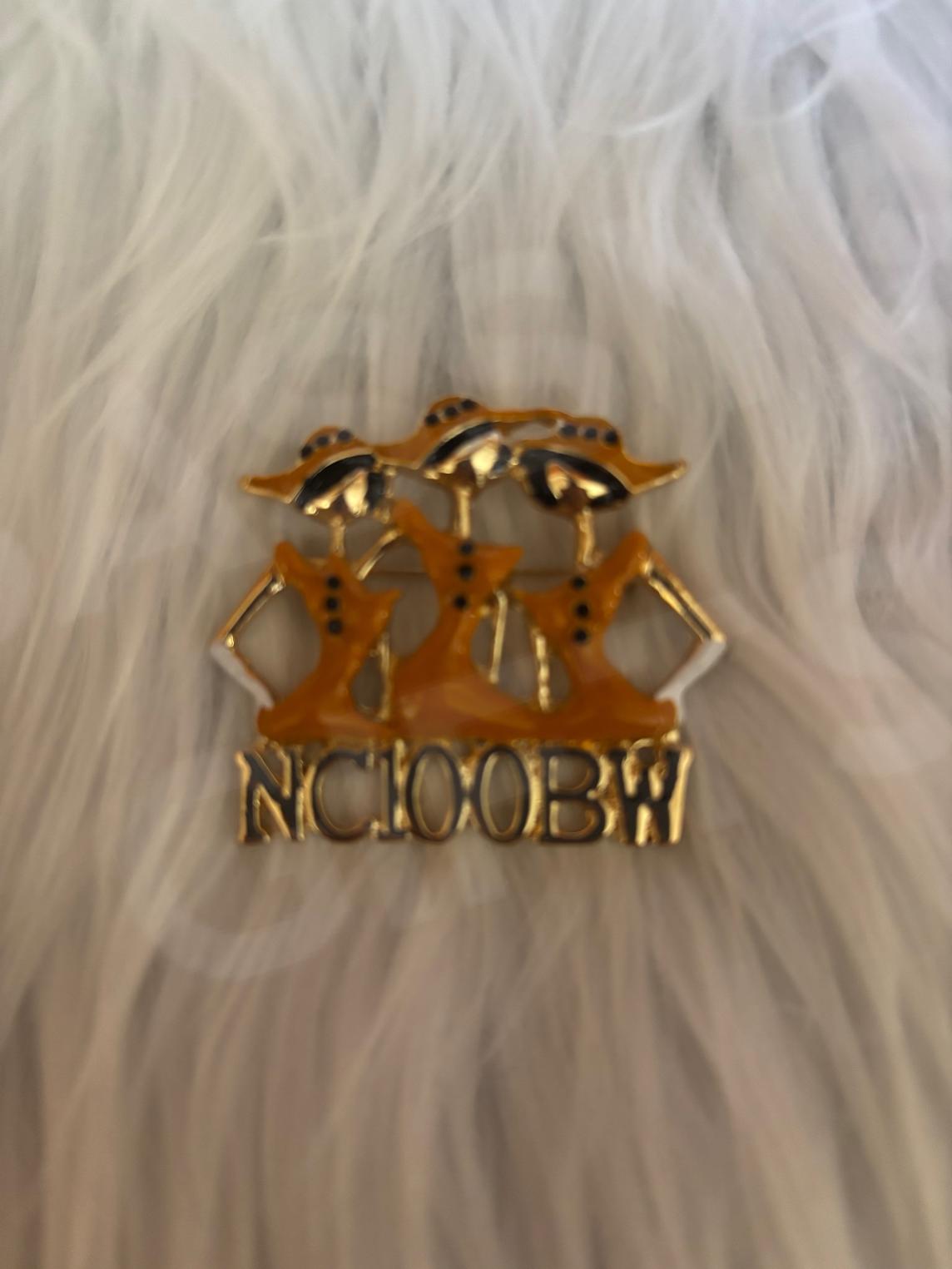 NC100BW Sisters Pin in Gold