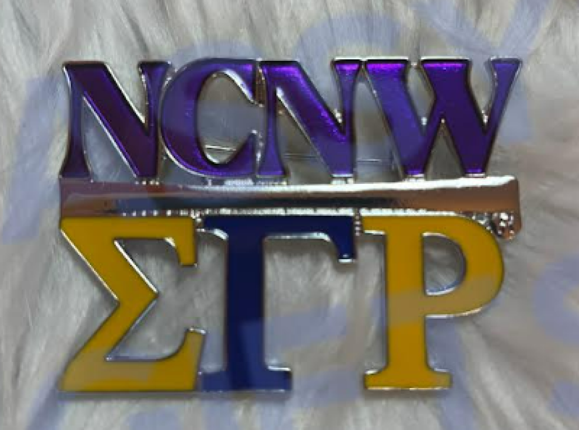 NCNW Sigma Gamma Rho Letters Pin
