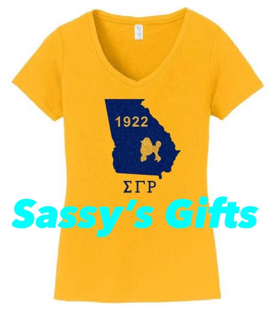 SGRho State of Georgia in Gold 