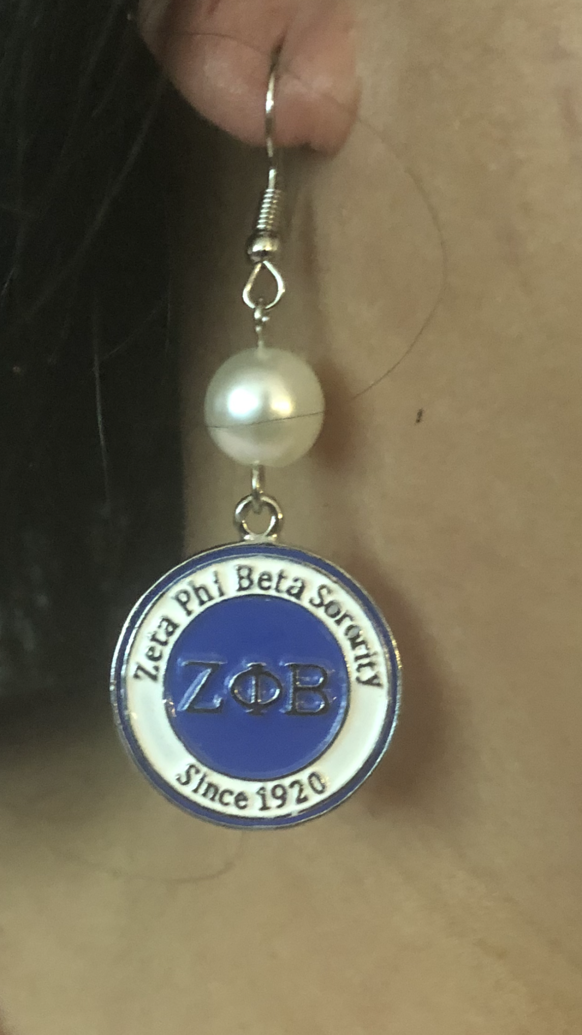ZPB Medallion Pearl Earrings