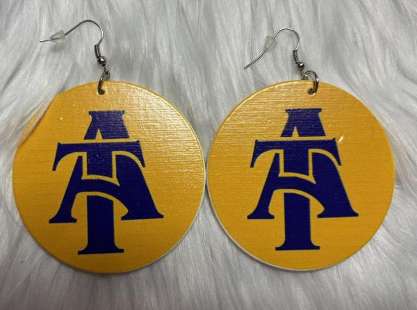 NCA&TSU Wooden Earrings