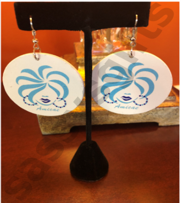 Amicae Glamour Girl Wooden Earrings