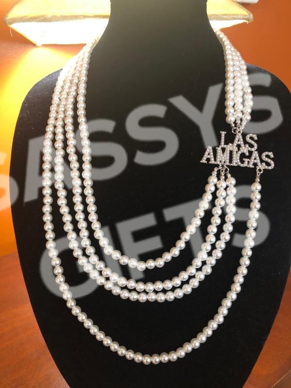 Las Amigas Long Multi-Strand Pear Necklace