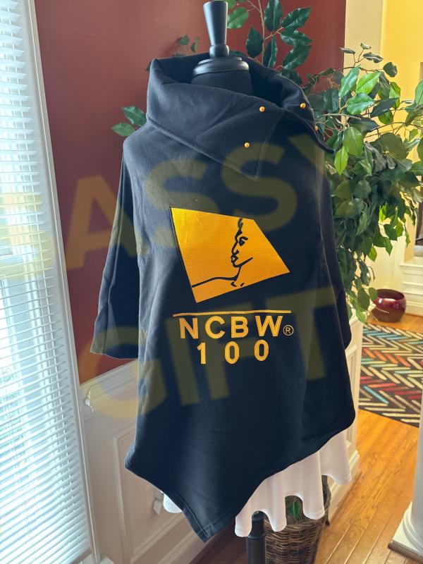 NCBW100 Embroidered Fleece Poncho 