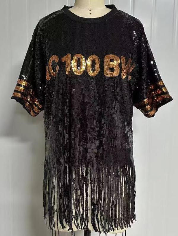 NCBW100 Sequin Fringe Top 