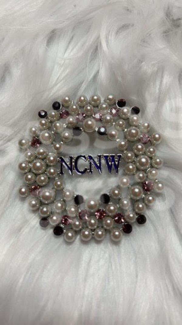 NCNW Large Round Wreath Pin