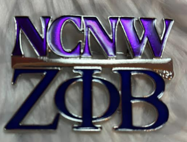 NCNW Zeta Phi Beta Letters Pin