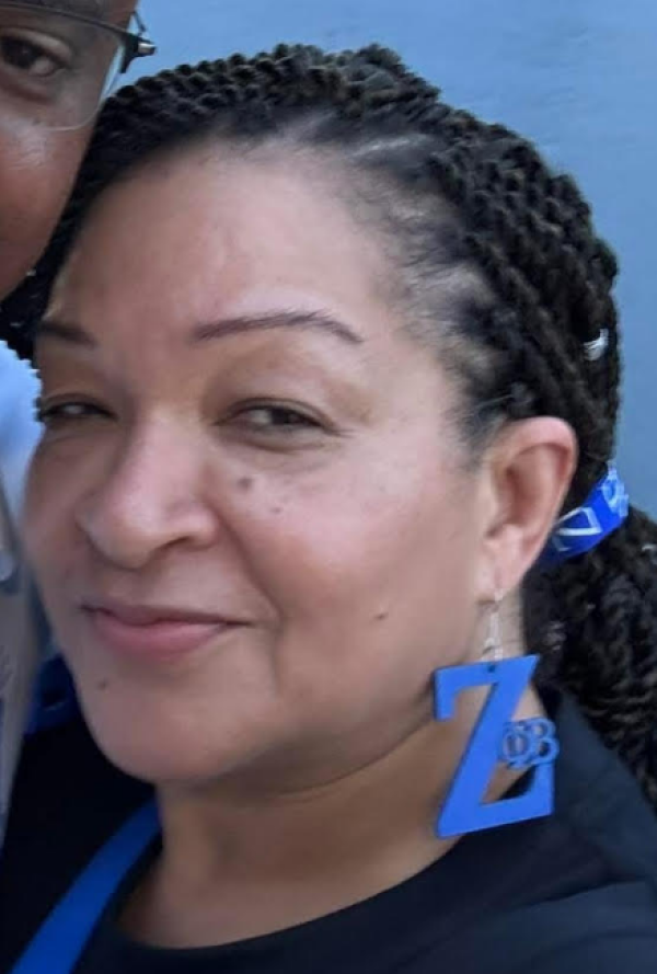 Zeta Large Royal Blue Wooden Earrings