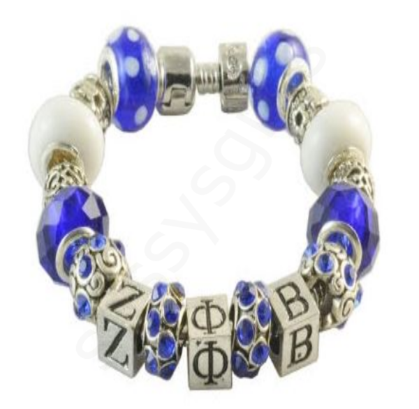 Zeta Phi Beta Pandora Style Bracelet