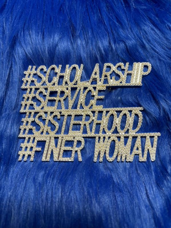 Zeta Principles Whites Pearls Pin - SALE